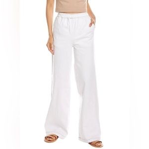 WeWoreWhat White Pull on Jeans Gathered Waist Wide Leg Pull On Jeans size XS